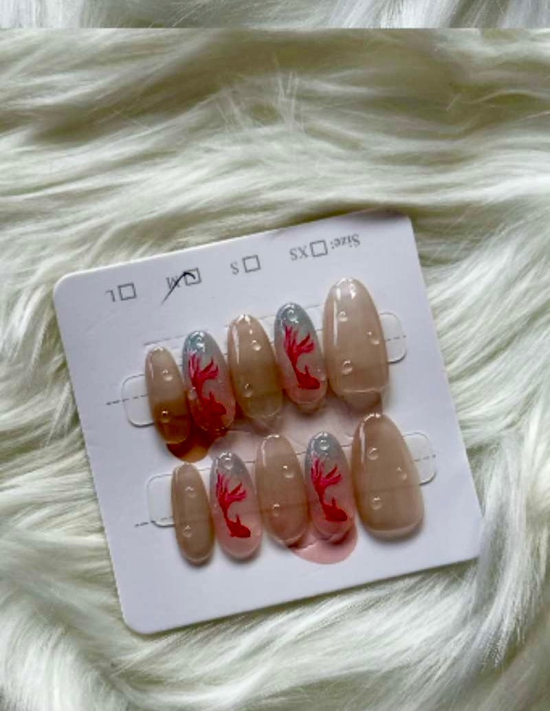 Koi Dream Artistic Nude Press-On Nails