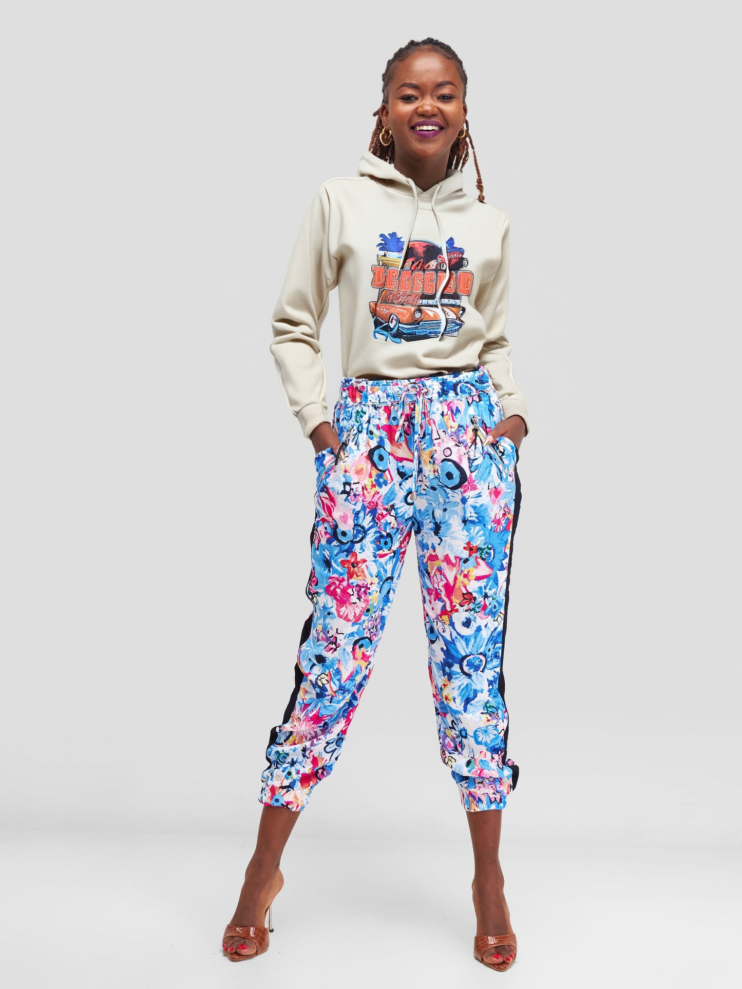 Beige Hoodie from Shein