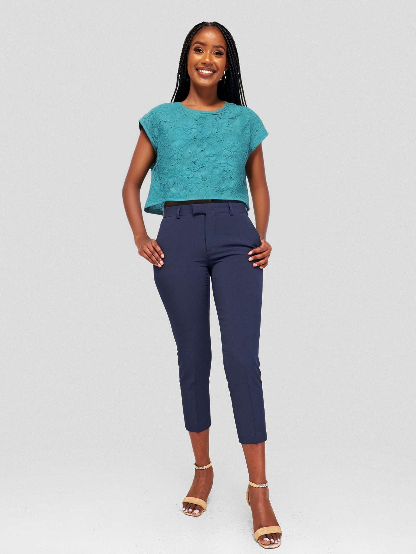 Blue Crop Top by Shein in Kenya