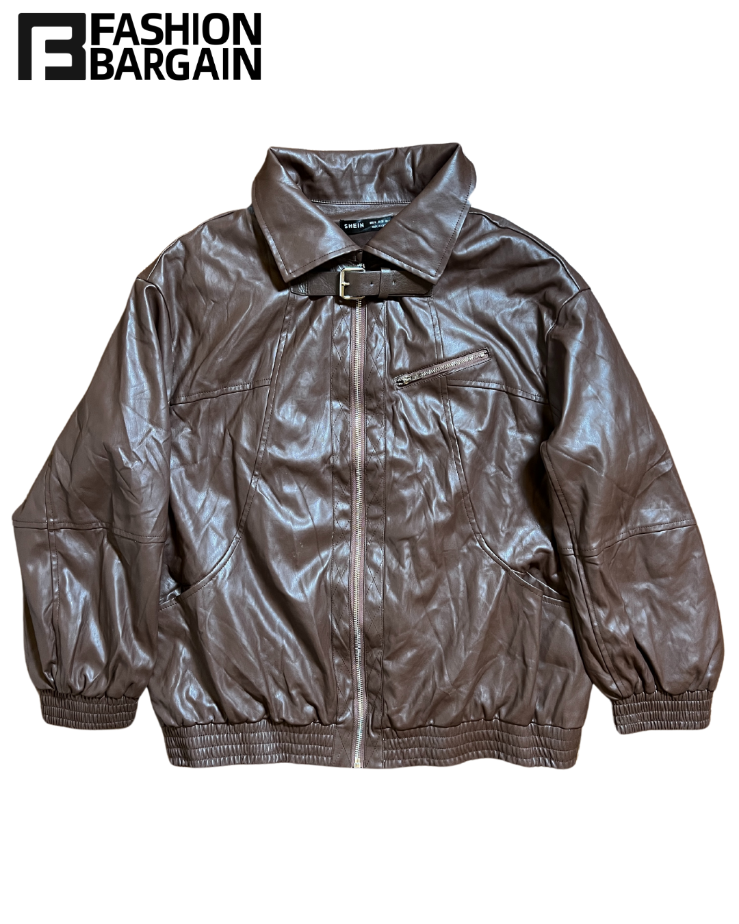 Brown leather jacket