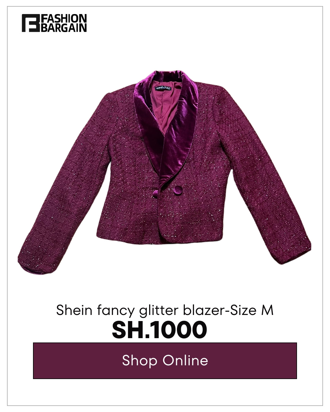 Shein fancy glitter blazer