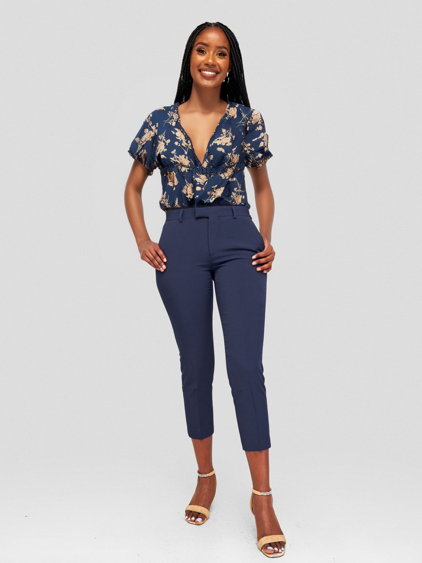 Flowery Design Top by Shein