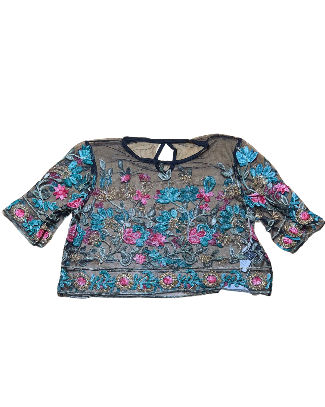 Flowery Light Crop Top by Shein