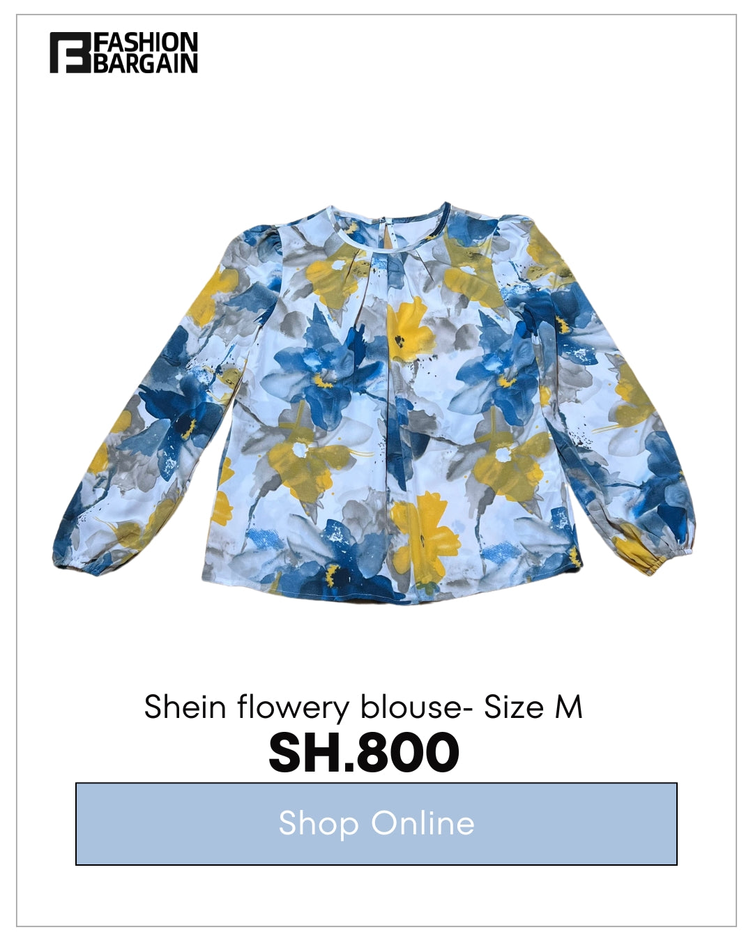 Shein flowery blouse