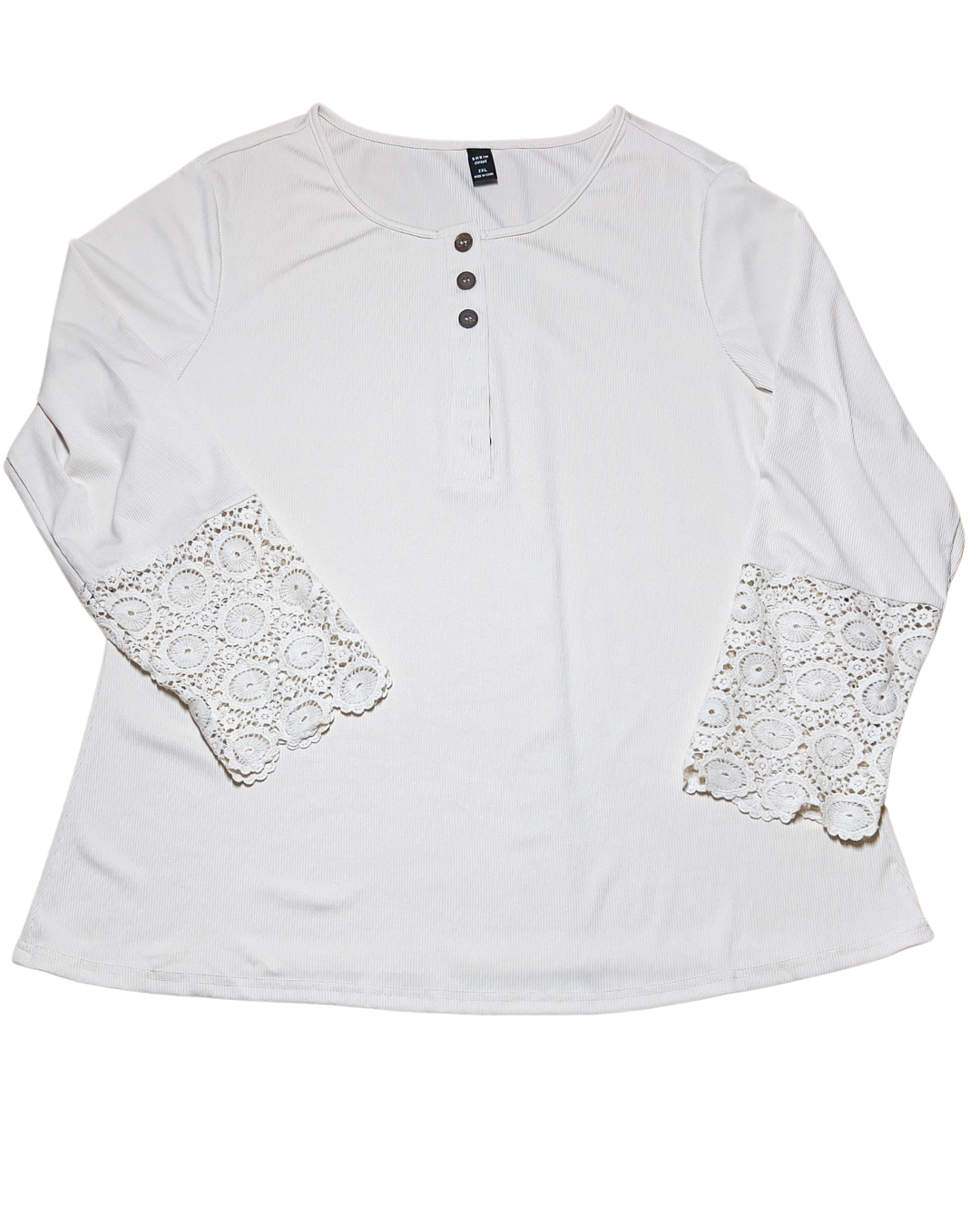 Long Sleeve White Blouse by Shein