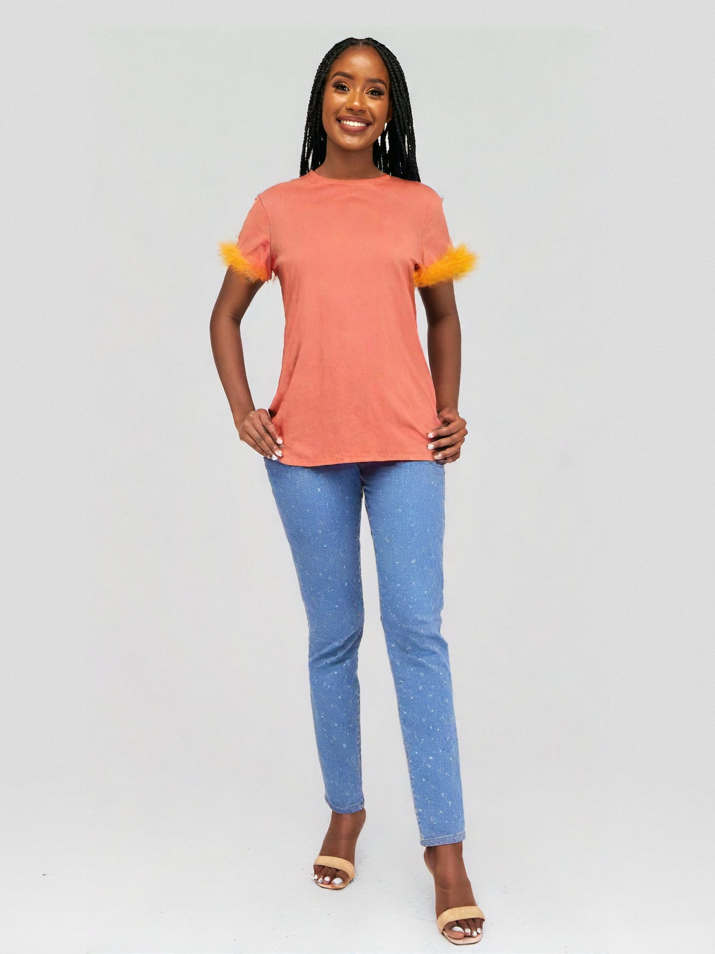 Orange Blouse by Shein