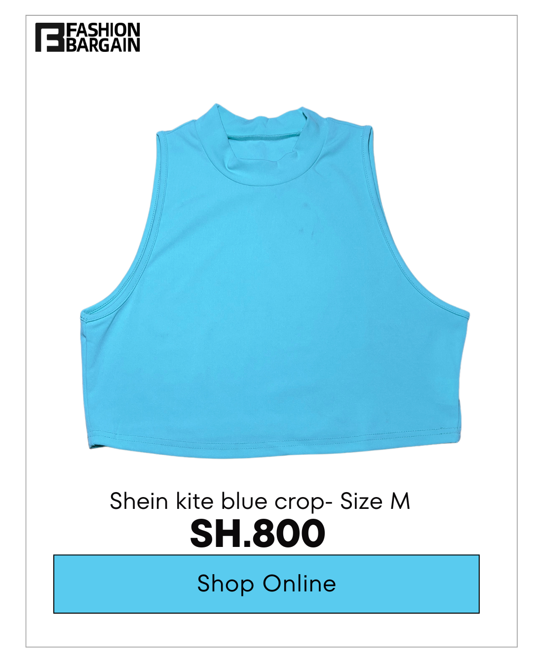 Shein kite blue crop
