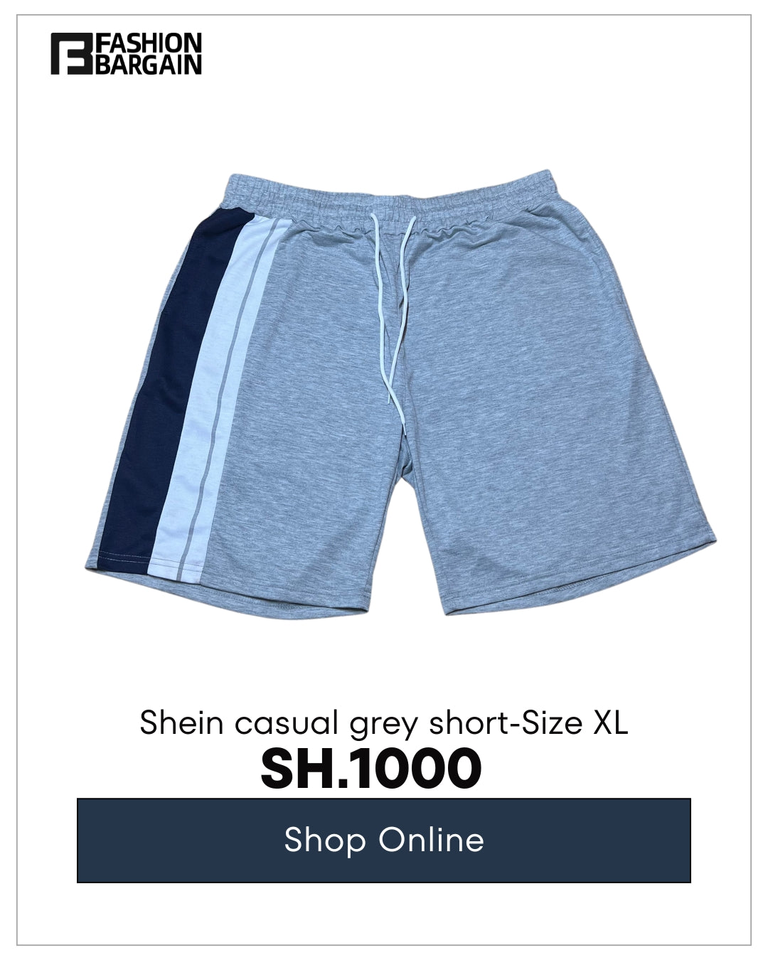 Shein casual grey stripped short