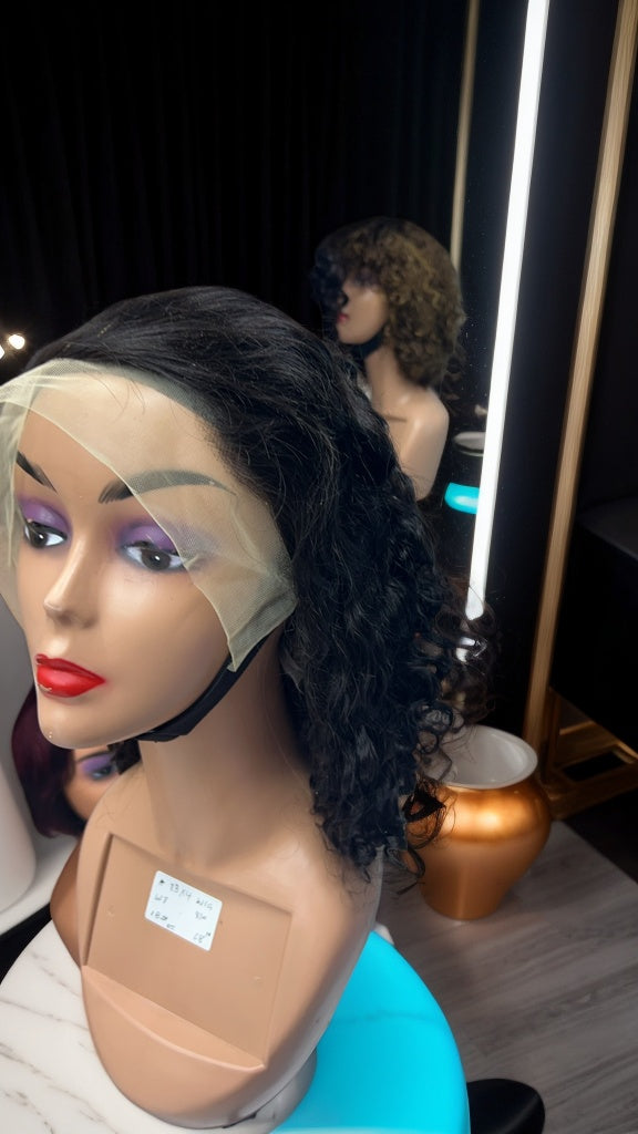 Water wave black wig