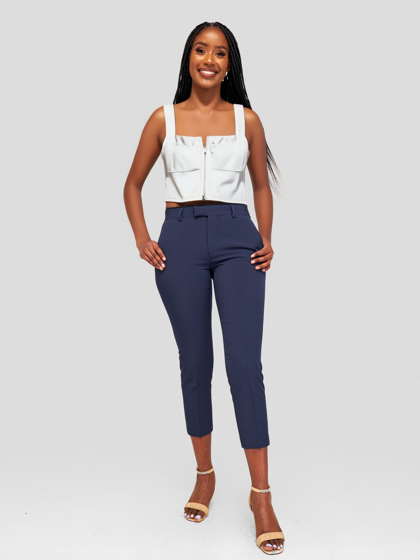 White Crop Top by Shein