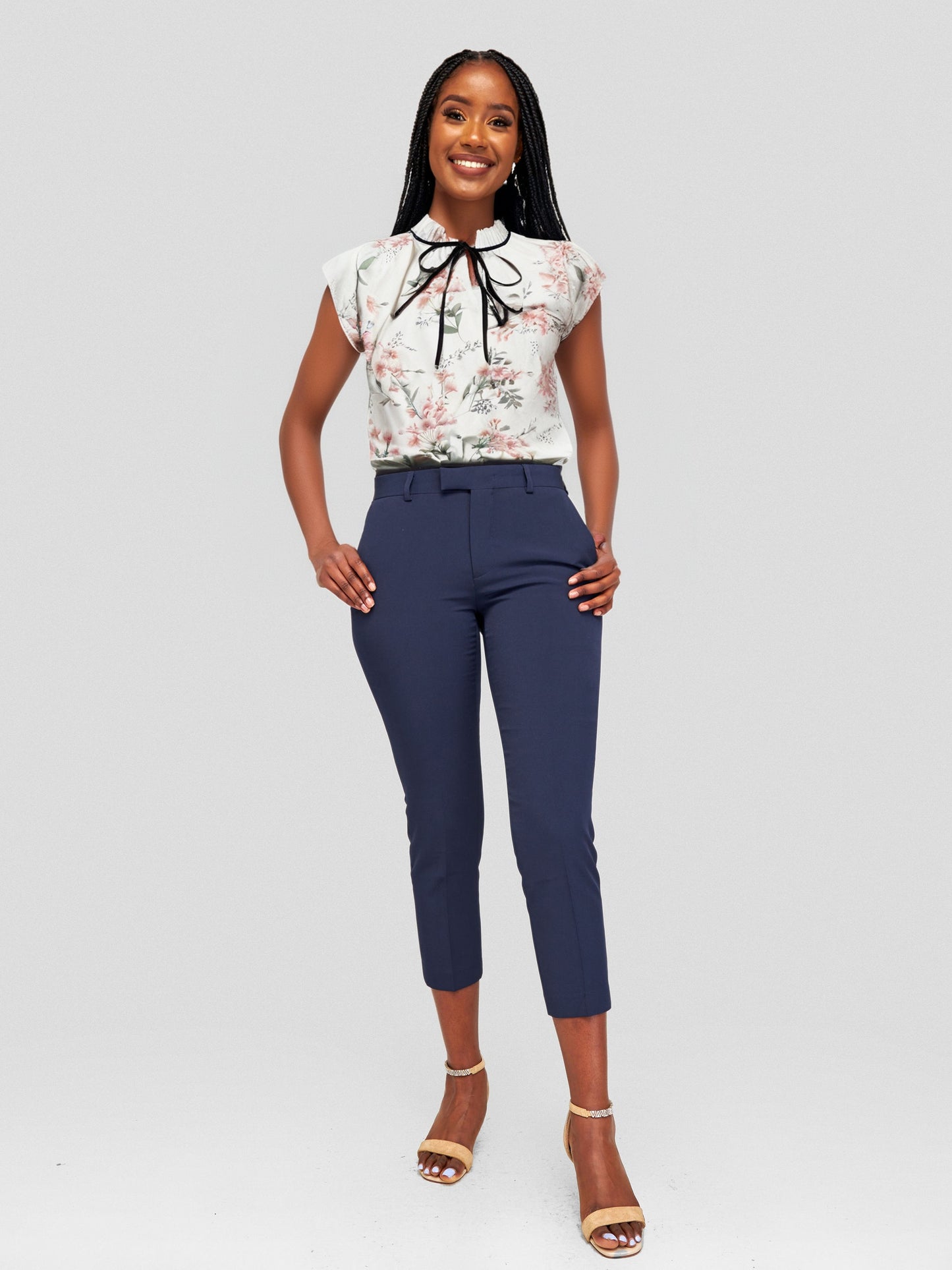 White Flowery Blouse by Shein