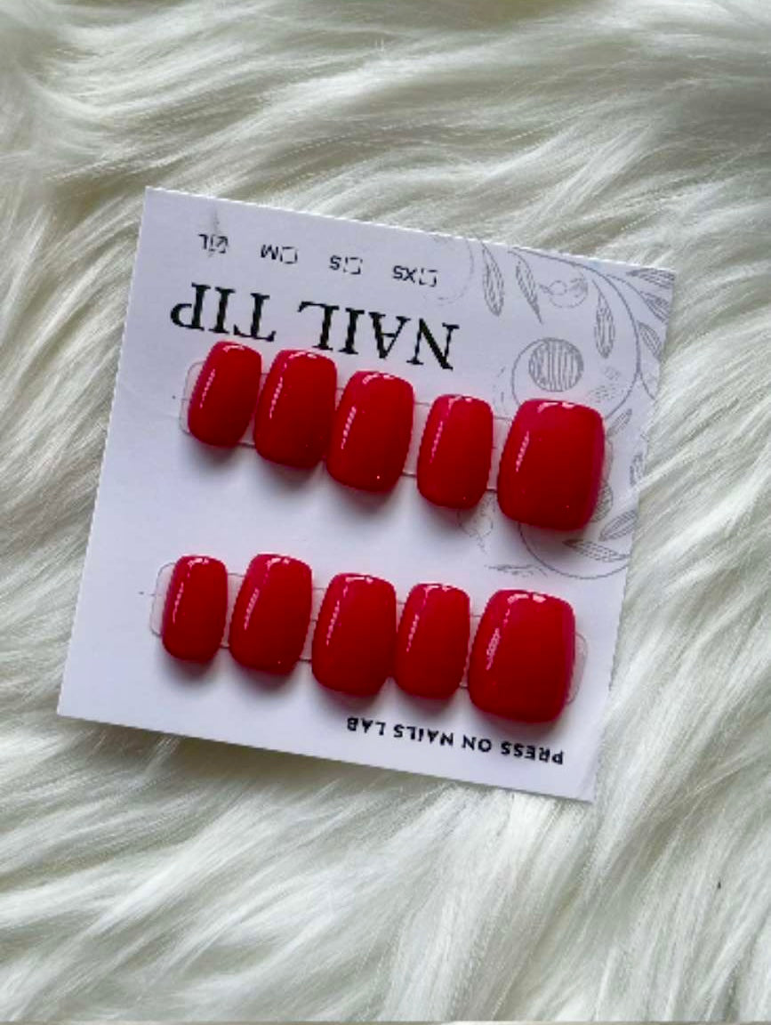 Scarlet Touch Classic Red Stick-On Nails