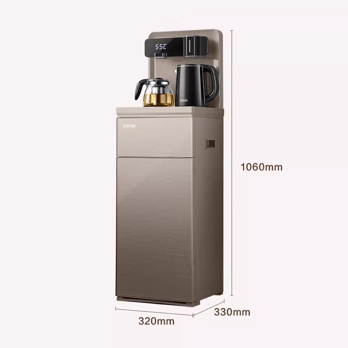 Nunix A2C Bottom Loading Water Dispenser, Stylish LED Display Panel, Hot and Cold