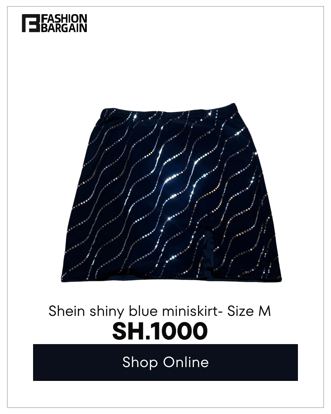 Shein shiny blue miniskirt