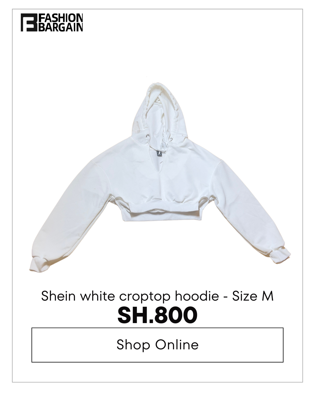 shein white croptop hoodie
