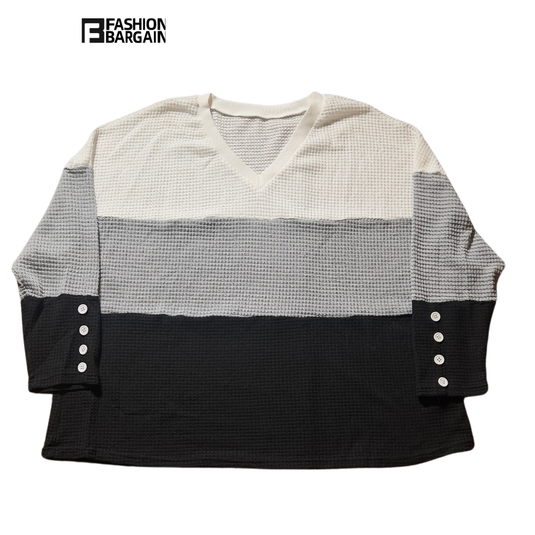 Knitted v-neck sweater