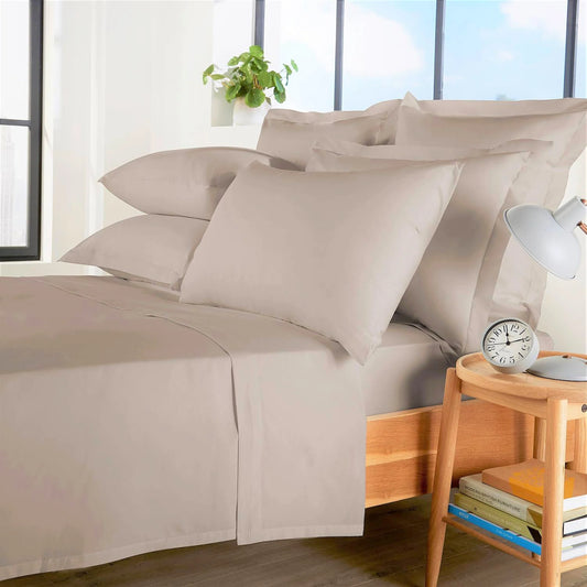 Egyptian Cotton Sateen Sheet Set - Linen / Single Sheet Set