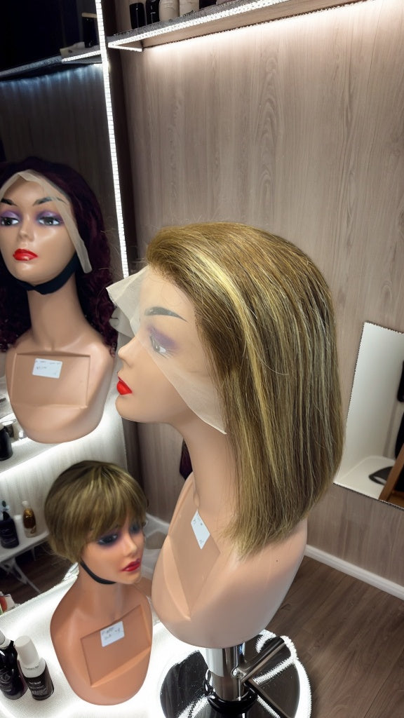 Bob Wig Piano Color Wig |Frontal Lace