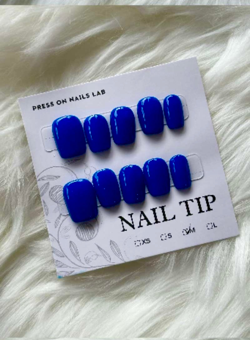 Royal Rush Bold Blue Stick-On Nails