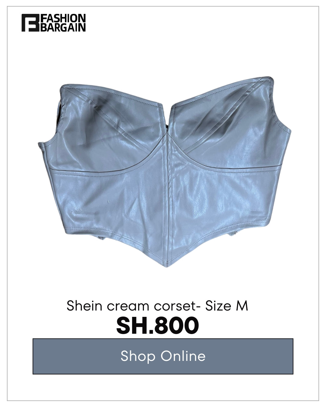 Shein cream corset