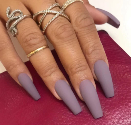 Purple Stick-On Nails