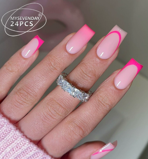 Blush Bloom Gradient Stick-On Nails