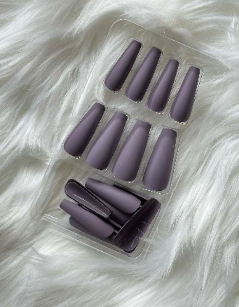 Purple Stick-On Nails