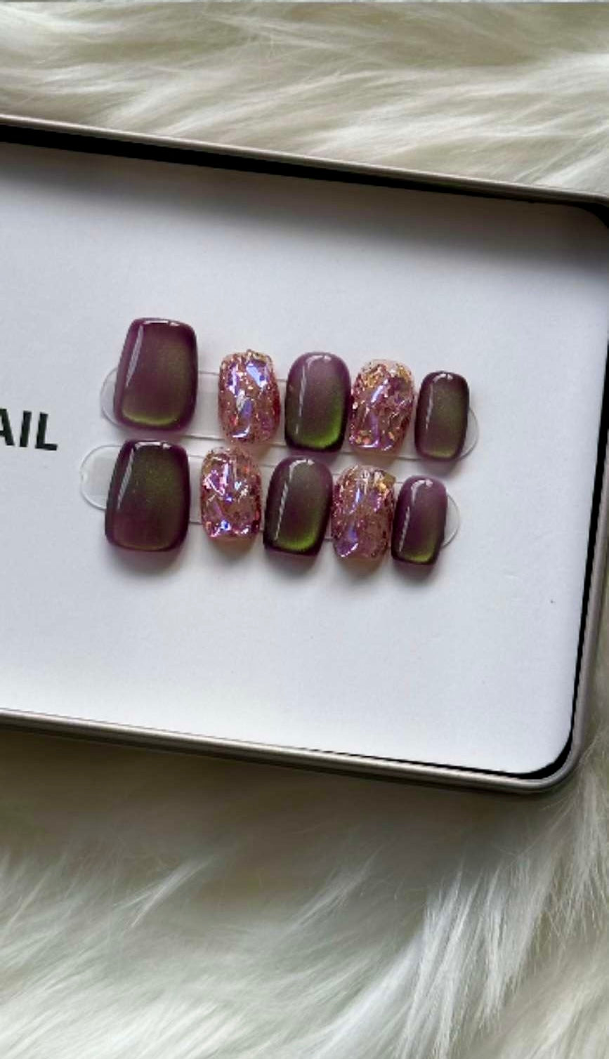 Blush Harmony Pink &amp; Peach Fade Decor Stick-On Nails